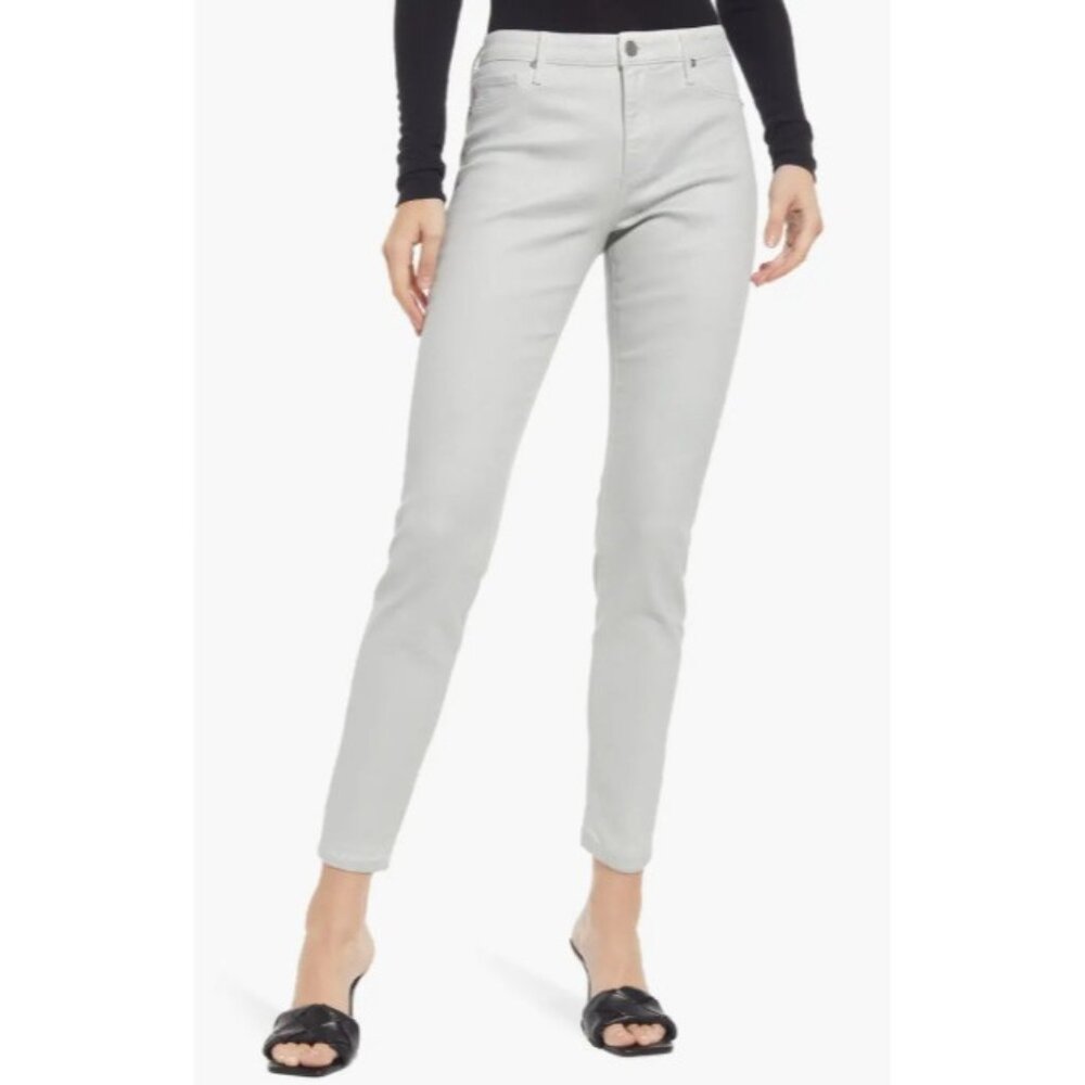 AG Adriano Goldschmied Farrah Skinny Ankle Luminous Fade To Grey Jean SZ 27 $225